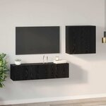 vidaXL Ensemble meuble TV 4 Pièces Chêne noir 120 x 30 x 30 cm