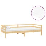 vidaXL Lit de repos avec matelas 90x200 cm Bois de pin massif