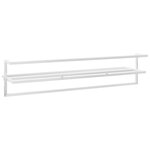vidaXL Porte-serviettes Blanc 95x25x22 cm Fer