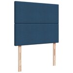 vidaXL Sommier à lattes de lit avec matelas bleu 120x190 cm tissu