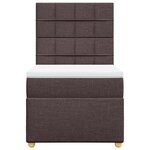 vidaXL Sommier à lattes de lit avec matelas Marron foncé 100x200 cm
