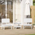 vidaXL Chaises de jardin lot de 2 blanc 60x52 5x72 cm bois massif pin