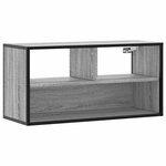 vidaXL Meuble TV sonoma gris 80x31x39 5 cm bois d'ingénierie et métal