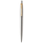 Parker jotter stylo bille  acier  recharge encre gel noire  pointe moyenne (0 7 mm)  coffret cadeau