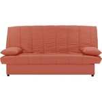 Banquette clic clac 3 places - Tissu 100  coton Terracotta - 190 x 92 cm - MILA