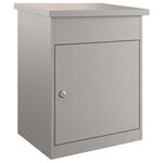 vidaXL Boîte de dépôt de colis Rouillé 47 5 x 38 x 59 cm Acier patiné