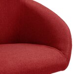 Vidaxl chaises pivotantes à manger lot de 2 rouge bordeaux tissu