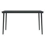 vidaXL Ensemble à manger de jardin avec coussins 5 Pièces Noir