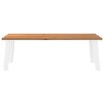 vidaXL Table à manger marron clair bois de chêne massif rectangulaire