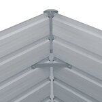 vidaXL Lit surélevé de jardin Acier galvanisé 400x80x45 cm Gris