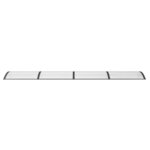 vidaXL Auvent de porte Noir 400x100 cm Polycarbonate