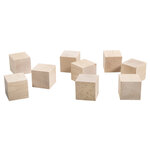 Cubes en bois  nature  4 5x4 5x4 5cm  boîte 9 pces