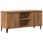 vidaXL Meuble TV chêne artisanal 102x35x50 cm bois d'ingénierie