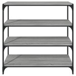 vidaXL Bibliothèque Sonoma gris 100x33x100 cm Bois d'ingénierie acier