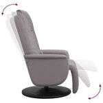 vidaXL Fauteuil inclinable de massage repose-pieds gris similicuir