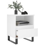 vidaXL Tables de chevet 2 Pièces blanc 40x35x50 cm bois d’ingénierie