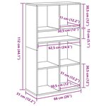 vidaXL Bibliothèque noir 66x31x112 cm bois d'ingénierie