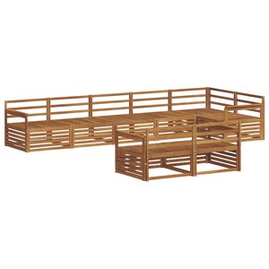 vidaXL Ensemble de canapés d'extérieur 8 Pièces Naturel