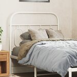 vidaXL Tête de lit métal blanc 80 cm