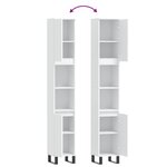 vidaXL Armoire de salle de bain blanc 30x30x190 cm bois d'ingénierie