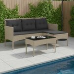 vidaXL Ensemble de canapé de jardin avec coussin 2 Pièces polyrotin