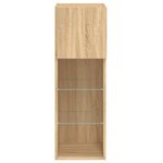 vidaXL Meuble TV avec lumières LED chêne sonoma 30 5x30x90 cm