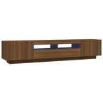 vidaXL Ensemble de meubles TV avec lumières LED 2 Pièces Chêne marron