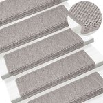 vidaXL Tapis d'escalier autocollants 30 Pièces 65x21x4 cm argenté