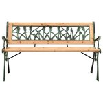 vidaXL Banc de jardin 122 cm fonte et bois de sapin massif