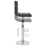 vidaXL Tabouret de bar Noir Similicuir