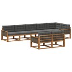 vidaXL Ensemble de canapés d'extérieur 8 pc Naturel et Anthracite