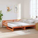 vidaXL Lit de jour et lit gigogne sans matelas 80x200 cm bois massif