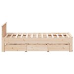 vidaXL Cadre de lit sans matelas avec tête de lit 135x190 cm bois pin