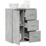 vidaXL Buffet gris béton 60x31x70 cm bois d'ingénierie