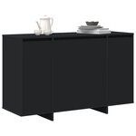 vidaXL Buffet Noir 120 x 41 x 75 cm Bois d'ingénierie