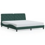 vidaXL Cadre de lit sans matelas vert foncé 180x200 cm velours