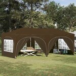 vidaXL Tente de fête pop-up 575 x 288 x 245 cm Taupe Tissu Oxford