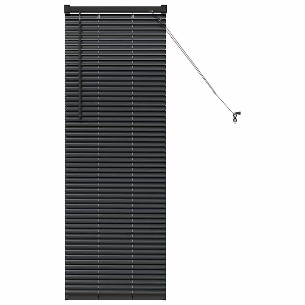 vidaXL Store de Fenêtre avec des rideaux Noir Aluminium