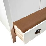 vidaXL Garde-robe à 2 portes Hill Blanc 89x50x170cm Bois de pin solide