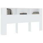 vidaXL Armoire de tête de lit Blanc 200x18 5x104 5 cm