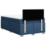 vidaXL Sommier à lattes de lit avec matelas bleu 120x190 cm tissu