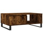vidaXL Table basse chêne fumé 90x60x35 cm bois d'ingénierie