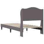 vidaXL Cadre de lit avec tête de lit Gris 100 x 200 cm Simili cuir