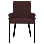 Vidaxl chaises à manger lot de 4 bordeaux tissu