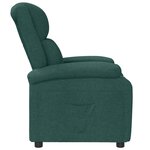 vidaXL Fauteuil inclinable Vert foncé Tissu