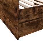 vidaXL Lit de jour et tiroirs chêne fumé 100x200 cm bois d'ingénierie