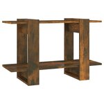 vidaXL Bibliothèque/Séparateur de pièce Chêne fumé 80x30x51 cm