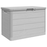 vidaXL Boîte à coussins d'extérieur gris 77 5x44 5x53 cm polypropylène
