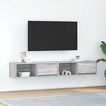 vidaXL Meubles TV 2 Pièces sonoma gris 80x31x25 5 cm bois d'ingénierie