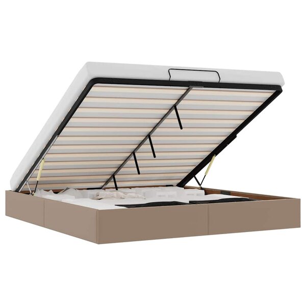 vidaXL Cadre de lit ottoman sans matelas cappuccino 160x200 cm
